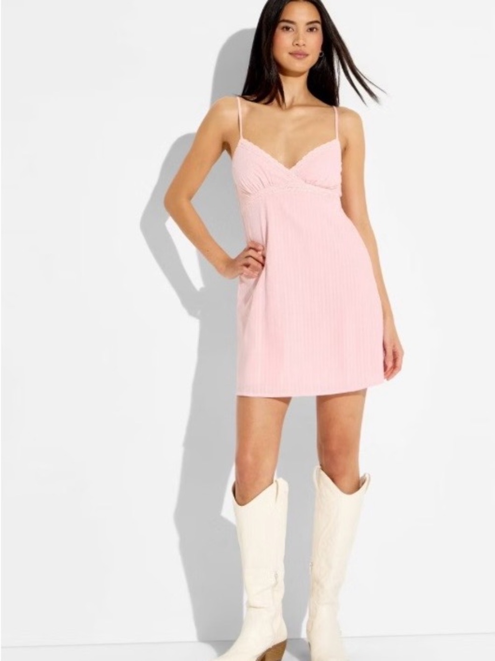 Women's Mini Embroidered Lace A-Line Dress - Wild Fable